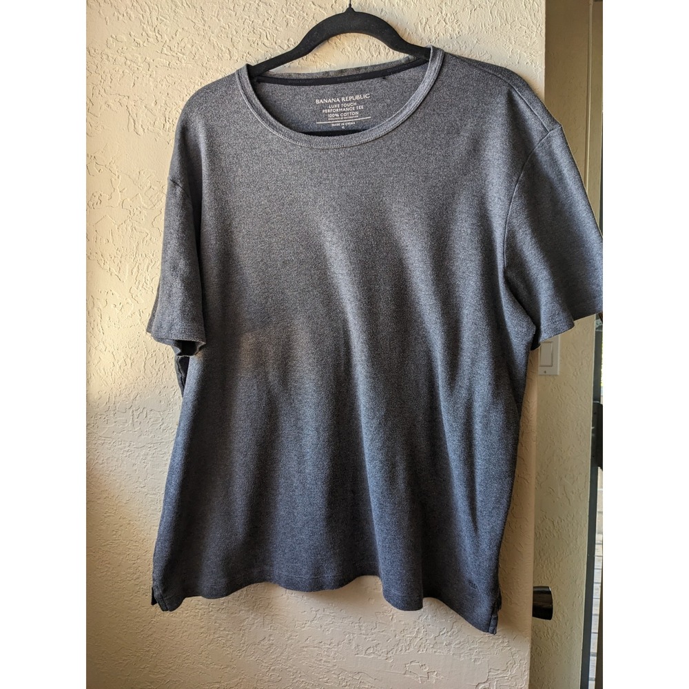 Banana Republic Luxe Touch Performance Tee Mens XL Gray Cotton SS Shirt